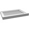 Ekena Millwork Vertical Surface Mount PVC Gable Vent w/ 2"W x 2"H , Brickmould Sill Frame, 22"W x 16"H GVPVE22X1603SN - alternate 4